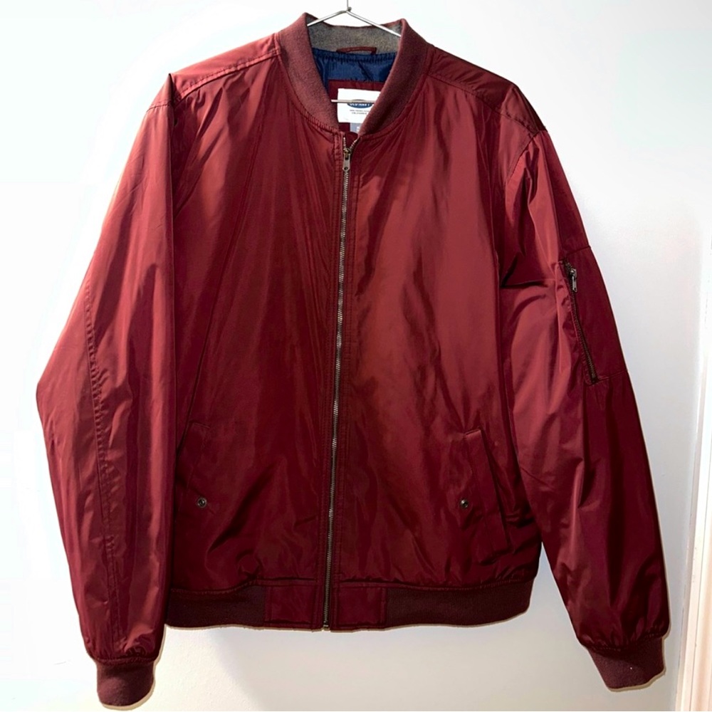 Mens Old Navy Bomber Jacket Raisin Arizona